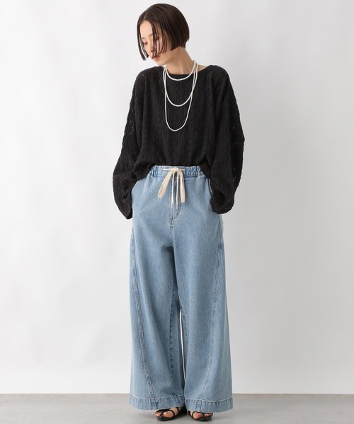 LEPSIM(レプシィム)の「総レースショートプルオーバー 323428(Tシャツ/カットソー・レディース・ブラック/オフホワイト/マスタード・FREE)」の13枚目の写真