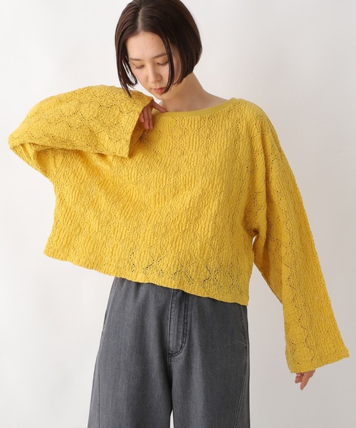 LEPSIM(レプシィム)の「総レースショートプルオーバー 323428(Tシャツ/カットソー・レディース・ブラック/オフホワイト/マスタード・FREE)」の15枚目の写真