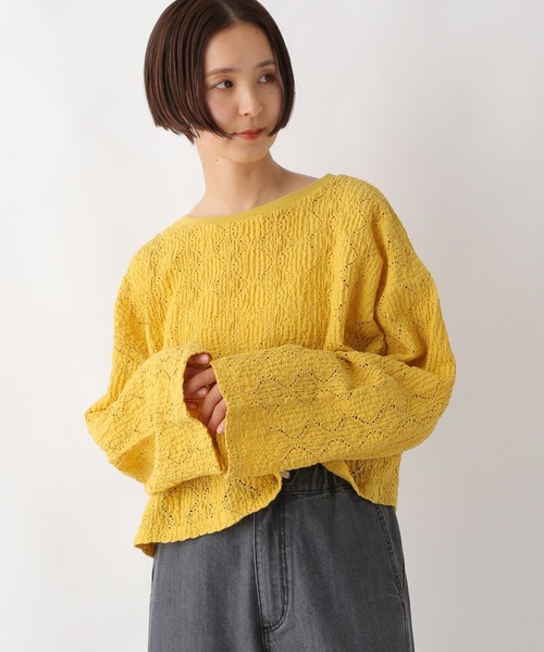 LEPSIM(レプシィム)の「総レースショートプルオーバー 323428(Tシャツ/カットソー・レディース・ブラック/オフホワイト/マスタード・FREE)」の17枚目の写真