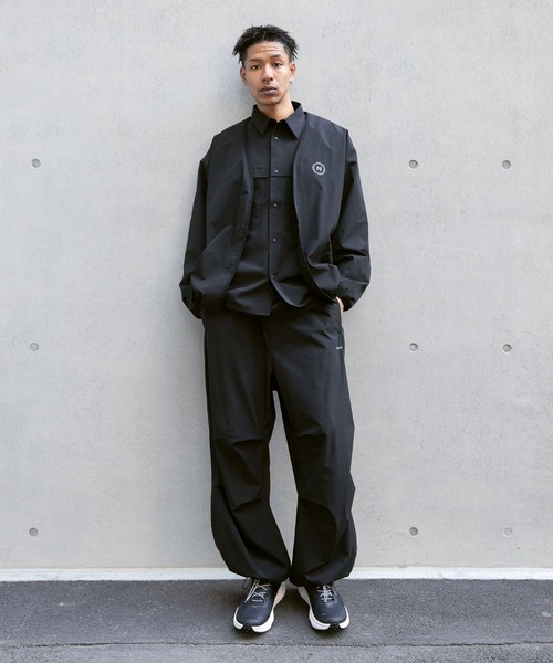 NUMERALS(ヌメラルズ)の「【NUMERALS】ライトシェルシャツカーディガン(カーディガン/ボレロ・メンズ・ブラック/カーキ・LARGE/MEDIUM)」の3枚目の写真