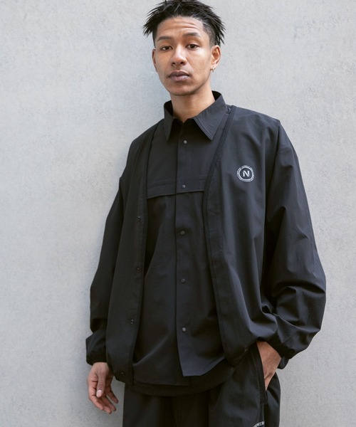 NUMERALS(ヌメラルズ)の「【NUMERALS】ライトシェルシャツカーディガン(カーディガン/ボレロ・メンズ・ブラック/カーキ・LARGE/MEDIUM)」の5枚目の写真