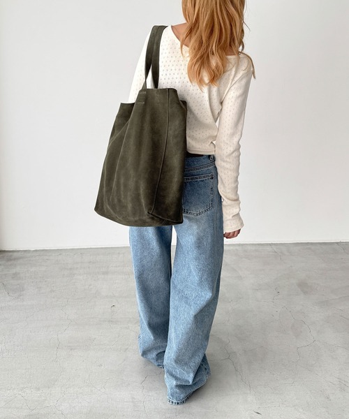 CANAL JEAN(キャナルジーン)の「diggity スエード2wayバッグ(ショルダーバッグ・レディース・ベージュ/グレー/ブラウン/カーキ/チャコールグレー・ONE SIZE)」の20枚目の写真