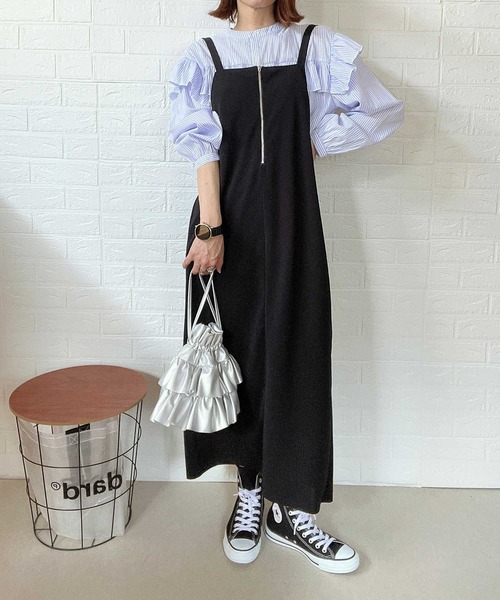 ワンピース　ガブ　ライムジョーンス セット 前後2WAYスラブジョーゼットワンピース｜ワンピース - Fashion