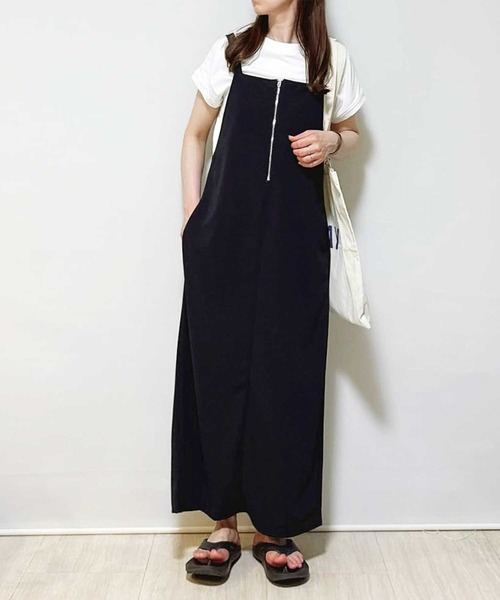 BLACK系 ワンピースセット まとめ売り size Fと size L　お得♡ セール】【S-XLサイズ展開】ハーフジップカットジョーゼット