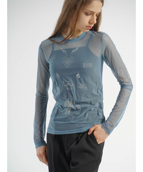 ART PRINT SHEER TOPS レディース セール】ART PRINT SHEER TOPS（その他トップス）｜:ETHROF