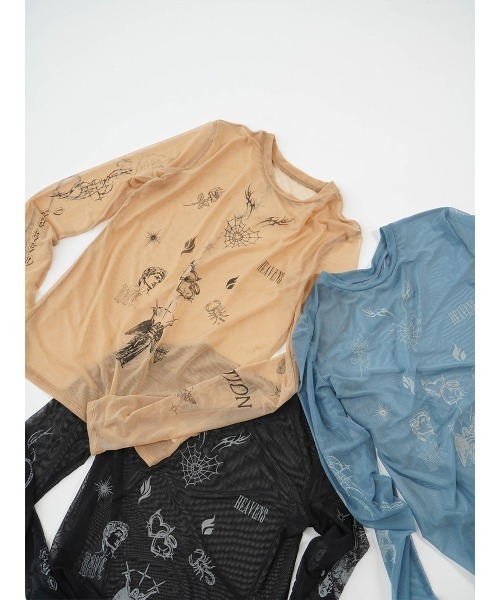 ART PRINT SHEER TOPS レディース セール】ART PRINT SHEER TOPS（その他トップス）｜:ETHROF