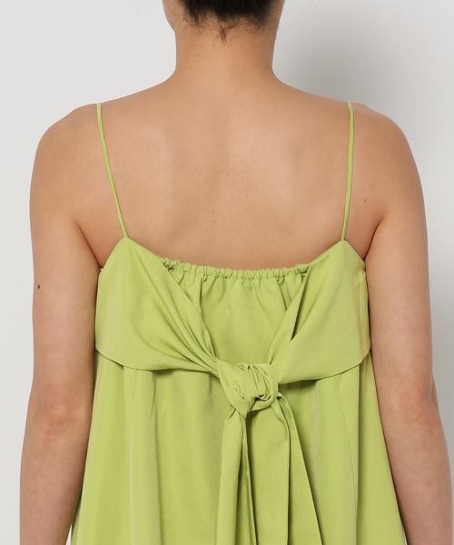 mysty woman(ミスティウーマン)の「2WAYリボンキャミワンピース 328016(ワンピース・レディース・ホワイト/グリーン系その他/ブラック・FREE)」の17枚目の写真