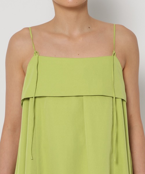 mysty woman(ミスティウーマン)の「2WAYリボンキャミワンピース 328016(ワンピース・レディース・ホワイト/グリーン系その他/ブラック・FREE)」の18枚目の写真