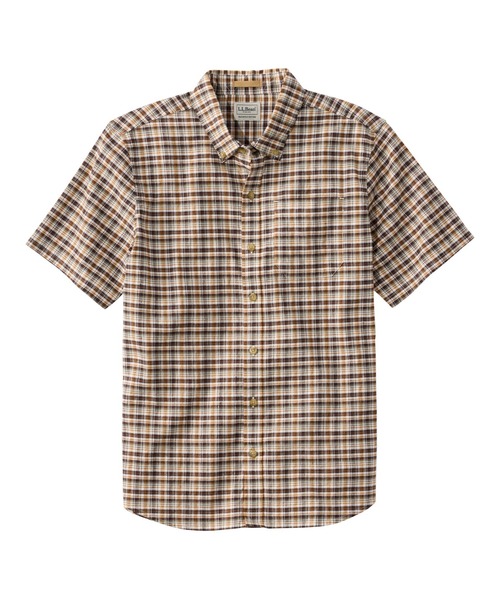 L.L.Bean(エルエルビーン)の「ストーンコースト・ヘンプ・シャツ、スライトリー・フィット(すっきりフィット) 半袖 プラッド 米国フィット・レギュラー(シャツ/ブラウス・メンズ・オレンジ系その他/ブルー系その他/グリーン系その他/ブラウン系その他/ブルー系その他2・LARGE/MEDIUM/SMALL)」の2枚目の写真