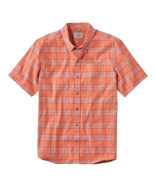 L.L.Bean(エルエルビーン)の「ストーンコースト・ヘンプ・シャツ、スライトリー・フィット(すっきりフィット) 半袖 プラッド 米国フィット・レギュラー(シャツ/ブラウス・メンズ・オレンジ系その他/ブルー系その他/グリーン系その他/ブラウン系その他/ブルー系その他2・LARGE/MEDIUM/SMALL)」の5枚目の写真