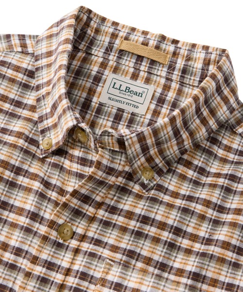 L.L.Bean(エルエルビーン)の「ストーンコースト・ヘンプ・シャツ、スライトリー・フィット(すっきりフィット) 半袖 プラッド 米国フィット・レギュラー(シャツ/ブラウス・メンズ・オレンジ系その他/ブルー系その他/グリーン系その他/ブラウン系その他/ブルー系その他2・LARGE/MEDIUM/SMALL)」の6枚目の写真