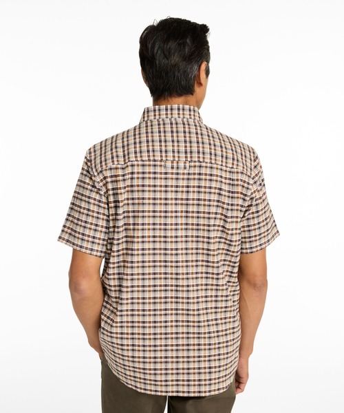 L.L.Bean(エルエルビーン)の「ストーンコースト・ヘンプ・シャツ、スライトリー・フィット(すっきりフィット) 半袖 プラッド 米国フィット・レギュラー(シャツ/ブラウス・メンズ・オレンジ系その他/ブルー系その他/グリーン系その他/ブラウン系その他/ブルー系その他2・LARGE/MEDIUM/SMALL)」の8枚目の写真