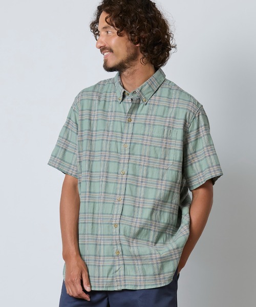 L.L.Bean(エルエルビーン)の「ストーンコースト・ヘンプ・シャツ、スライトリー・フィット(すっきりフィット) 半袖 プラッド 米国フィット・レギュラー(シャツ/ブラウス・メンズ・オレンジ系その他/ブルー系その他/グリーン系その他/ブラウン系その他/ブルー系その他2・LARGE/MEDIUM/SMALL)」の22枚目の写真