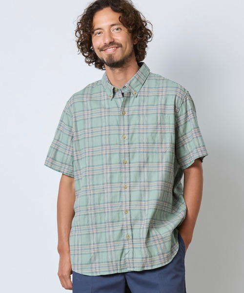 L.L.Bean(エルエルビーン)の「ストーンコースト・ヘンプ・シャツ、スライトリー・フィット(すっきりフィット) 半袖 プラッド 米国フィット・レギュラー(シャツ/ブラウス・メンズ・オレンジ系その他/ブルー系その他/グリーン系その他/ブラウン系その他/ブルー系その他2・LARGE/MEDIUM/SMALL)」の20枚目の写真