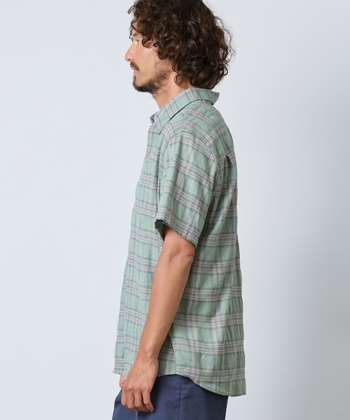 L.L.Bean(エルエルビーン)の「ストーンコースト・ヘンプ・シャツ、スライトリー・フィット(すっきりフィット) 半袖 プラッド 米国フィット・レギュラー(シャツ/ブラウス・メンズ・オレンジ系その他/ブルー系その他/グリーン系その他/ブラウン系その他/ブルー系その他2・LARGE/MEDIUM/SMALL)」の19枚目の写真
