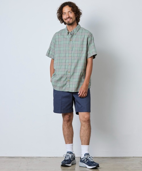 L.L.Bean(エルエルビーン)の「ストーンコースト・ヘンプ・シャツ、スライトリー・フィット(すっきりフィット) 半袖 プラッド 米国フィット・レギュラー(シャツ/ブラウス・メンズ・オレンジ系その他/ブルー系その他/グリーン系その他/ブラウン系その他/ブルー系その他2・LARGE/MEDIUM/SMALL)」の16枚目の写真