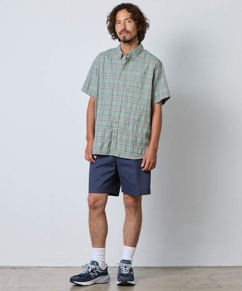 L.L.Bean(エルエルビーン)の「ストーンコースト・ヘンプ・シャツ、スライトリー・フィット(すっきりフィット) 半袖 プラッド 米国フィット・レギュラー(シャツ/ブラウス・メンズ・オレンジ系その他/ブルー系その他/グリーン系その他/ブラウン系その他/ブルー系その他2・LARGE/MEDIUM/SMALL)」の15枚目の写真