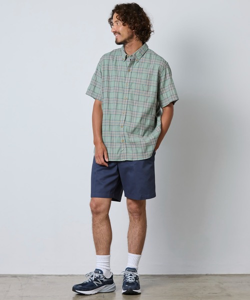 L.L.Bean(エルエルビーン)の「ストーンコースト・ヘンプ・シャツ、スライトリー・フィット(すっきりフィット) 半袖 プラッド 米国フィット・レギュラー(シャツ/ブラウス・メンズ・オレンジ系その他/ブルー系その他/グリーン系その他/ブラウン系その他/ブルー系その他2・LARGE/MEDIUM/SMALL)」の14枚目の写真