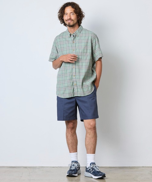 L.L.Bean(エルエルビーン)の「ストーンコースト・ヘンプ・シャツ、スライトリー・フィット(すっきりフィット) 半袖 プラッド 米国フィット・レギュラー(シャツ/ブラウス・メンズ・オレンジ系その他/ブルー系その他/グリーン系その他/ブラウン系その他/ブルー系その他2・LARGE/MEDIUM/SMALL)」の13枚目の写真