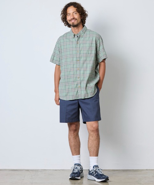 L.L.Bean(エルエルビーン)の「ストーンコースト・ヘンプ・シャツ、スライトリー・フィット(すっきりフィット) 半袖 プラッド 米国フィット・レギュラー(シャツ/ブラウス・メンズ・オレンジ系その他/ブルー系その他/グリーン系その他/ブラウン系その他/ブルー系その他2・LARGE/MEDIUM/SMALL)」の12枚目の写真