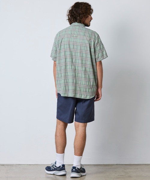 L.L.Bean(エルエルビーン)の「ストーンコースト・ヘンプ・シャツ、スライトリー・フィット(すっきりフィット) 半袖 プラッド 米国フィット・レギュラー(シャツ/ブラウス・メンズ・オレンジ系その他/ブルー系その他/グリーン系その他/ブラウン系その他/ブルー系その他2・LARGE/MEDIUM/SMALL)」の10枚目の写真