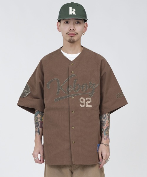 KEBOZ(ケボズ)の「CLASSIC BASEBALL SHIRT(シャツ/ブラウス・メンズ・スカイブルー/ブラック/ホワイト/ブラウン・S/M/L/XL/2XL)」の3枚目の写真