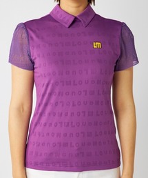 LOUDMOUTH/ラウドマウス ゴルフウェア ブランド ロゴ メッシュ ジャガード レース ハイネック ノースリーブ シャツ