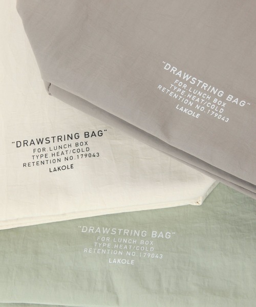 LAKOLE（ラコレ）の「ランチ巾着トートバッグ / 287226（お弁当箱・レディース・グリーン/グレー/アイボリー/ダークグレー・FREE）」の14枚目の写真