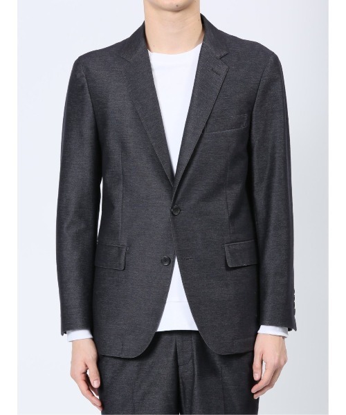 TAKA-Q（タカキュー）の「【ストレッチ ウォッシャブル】タカキュー インディゴニット 2ボタンジャケット 紺(セットアップ可能)（スーツジャケット・メンズ・ネイビー・S/MEDIUM/LARGE/X-LARGE/3L）」の5枚目の写真