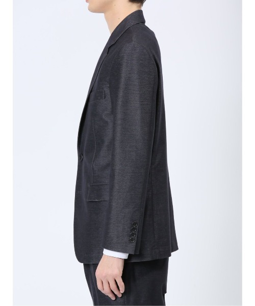 TAKA-Q（タカキュー）の「【ストレッチ ウォッシャブル】タカキュー インディゴニット 2ボタンジャケット 紺(セットアップ可能)（スーツジャケット・メンズ・ネイビー・S/MEDIUM/LARGE/X-LARGE/3L）」の6枚目の写真