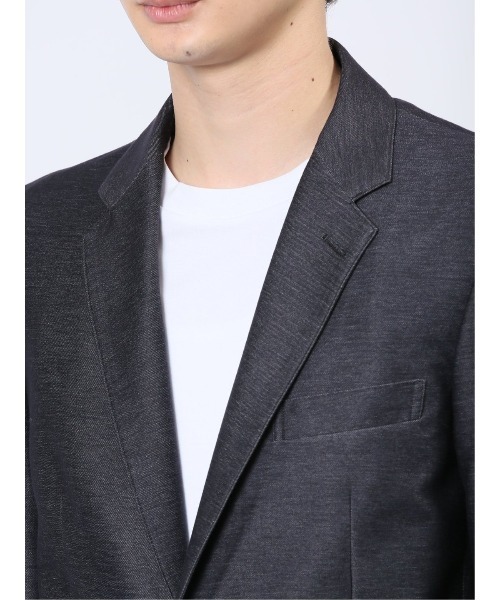 TAKA-Q（タカキュー）の「【ストレッチ ウォッシャブル】タカキュー インディゴニット 2ボタンジャケット 紺(セットアップ可能)（スーツジャケット・メンズ・ネイビー・S/MEDIUM/LARGE/X-LARGE/3L）」の8枚目の写真