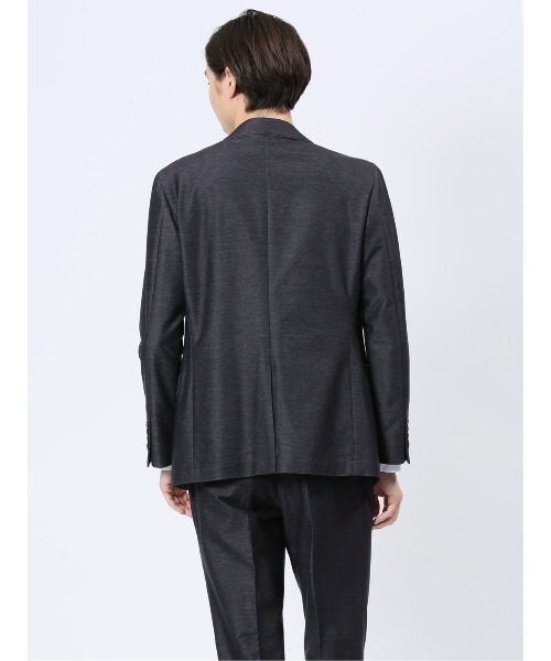 TAKA-Q（タカキュー）の「【ストレッチ ウォッシャブル】タカキュー インディゴニット 2ボタンジャケット 紺(セットアップ可能)（スーツジャケット・メンズ・ネイビー・S/MEDIUM/LARGE/X-LARGE/3L）」の11枚目の写真