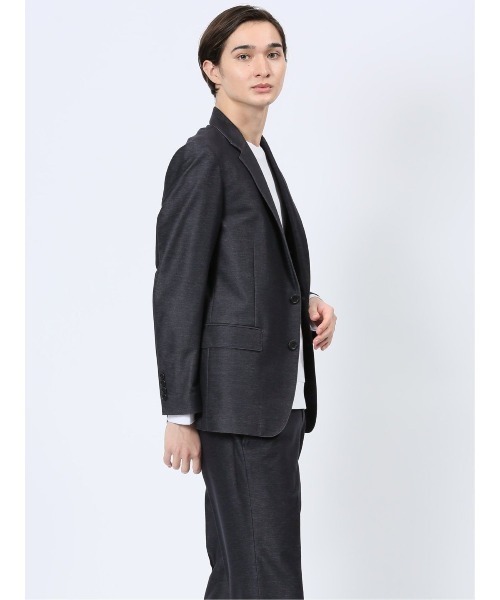 TAKA-Q（タカキュー）の「【ストレッチ ウォッシャブル】タカキュー インディゴニット 2ボタンジャケット 紺(セットアップ可能)（スーツジャケット・メンズ・ネイビー・S/MEDIUM/LARGE/X-LARGE/3L）」の12枚目の写真
