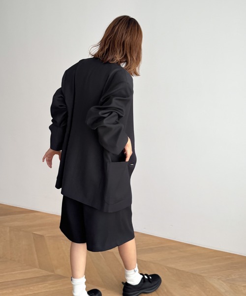 CANAL JEAN（キャナルジーン）の「El mar　テーラードジャケット（テーラードジャケット・レディース・ベージュ/ブラック・ONE SIZE）」の4枚目の写真