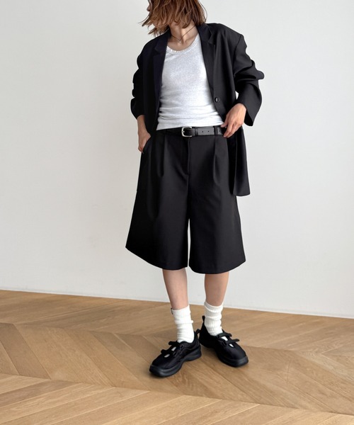 CANAL JEAN（キャナルジーン）の「El mar　テーラードジャケット（テーラードジャケット・レディース・ベージュ/ブラック・ONE SIZE）」の5枚目の写真