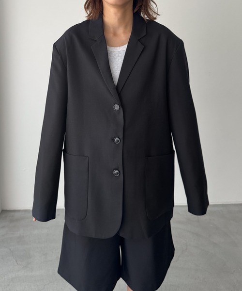 CANAL JEAN（キャナルジーン）の「El mar　テーラードジャケット（テーラードジャケット・レディース・ベージュ/ブラック・ONE SIZE）」の9枚目の写真