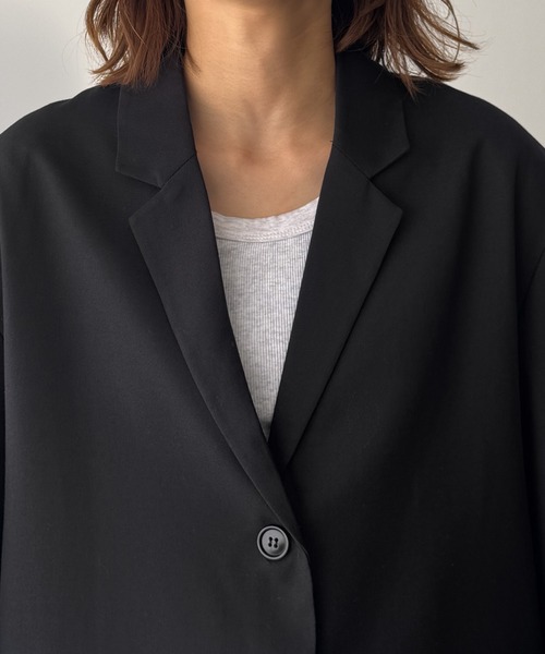 CANAL JEAN（キャナルジーン）の「El mar　テーラードジャケット（テーラードジャケット・レディース・ベージュ/ブラック・ONE SIZE）」の12枚目の写真