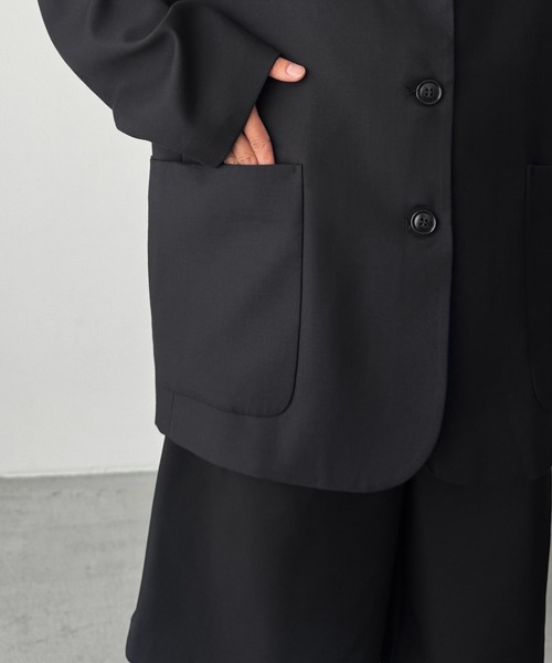 CANAL JEAN（キャナルジーン）の「El mar　テーラードジャケット（テーラードジャケット・レディース・ベージュ/ブラック・ONE SIZE）」の13枚目の写真