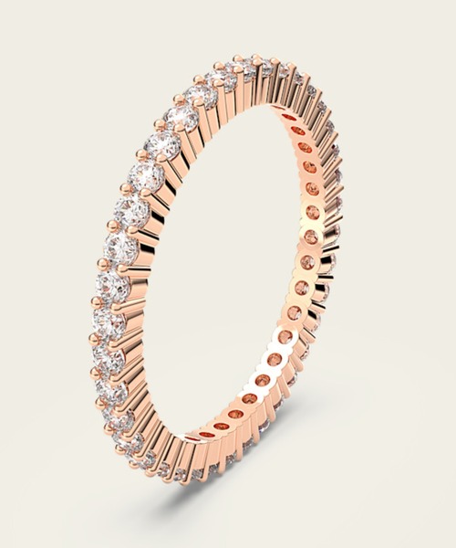 SWAROVSKI（スワロフスキー）の「【公式】【スワロフスキー】Matrix Vittore リング ラウンドカット, ホワイト, ローズゴールドトーン仕上げ（リング・レディース・ゴールド系その他2・50/58/55/52）」の3枚目の写真