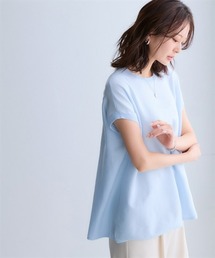 さらっとかるい綿混Aラインフレンチニットトップス【接触冷感・毛玉になりにくい】<大きいサイズ有>