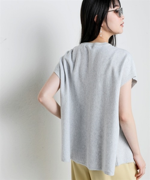 nissen(ニッセン)の「さらっとかるい綿混Aラインフレンチニットトップス【接触冷感・毛玉になりにくい】<大きいサイズ有>(ニット/セーター・レディース・ブラック/杢グレー/モカ/イエロー・S/M/L/LL/3L)」の19枚目の写真