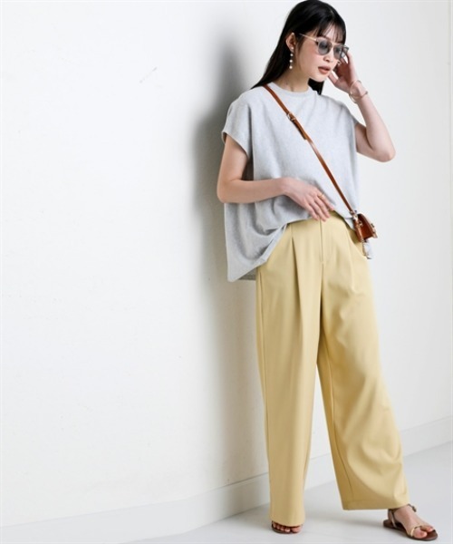 nissen(ニッセン)の「さらっとかるい綿混Aラインフレンチニットトップス【接触冷感・毛玉になりにくい】<大きいサイズ有>(ニット/セーター・レディース・ブラック/杢グレー/モカ/イエロー・S/M/L/LL/3L)」の18枚目の写真