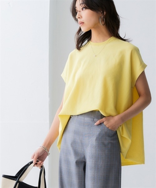 nissen(ニッセン)の「さらっとかるい綿混Aラインフレンチニットトップス【接触冷感・毛玉になりにくい】<大きいサイズ有>(ニット/セーター・レディース・ブラック/杢グレー/モカ/イエロー・S/M/L/LL/3L)」の12枚目の写真