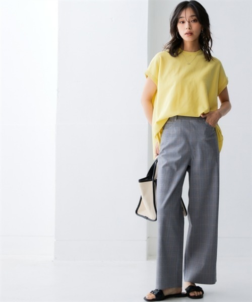 nissen(ニッセン)の「さらっとかるい綿混Aラインフレンチニットトップス【接触冷感・毛玉になりにくい】<大きいサイズ有>(ニット/セーター・レディース・ブラック/杢グレー/モカ/イエロー・S/M/L/LL/3L)」の11枚目の写真