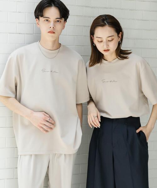 SENSE OF PLACE by URBAN RESEARCH(センスオブプレイスバイアーバンリサーチ)の「『ユニセックス』シシュウポンチショートスリーブTシャツ(Tシャツ/カットソー・メンズ・ネイビー/ライトベージュ/ホワイト/ホワイト系その他/グリーン/ブラック/チャコールグレー・LARGE/MEDIUM)」の6枚目の写真
