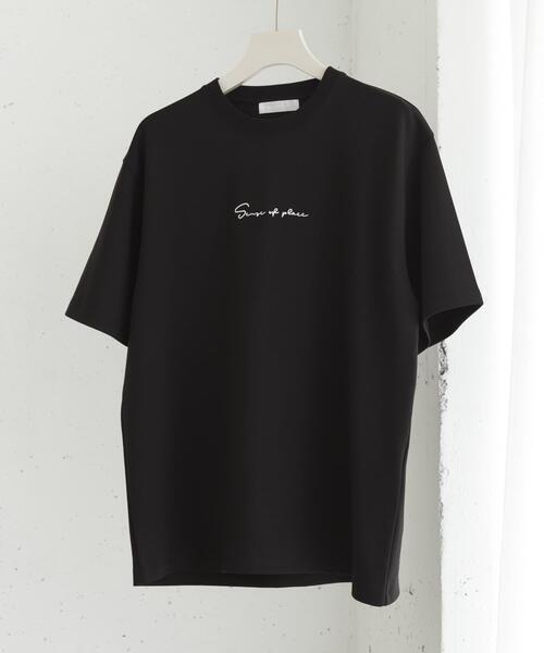 SENSE OF PLACE by URBAN RESEARCH(センスオブプレイスバイアーバンリサーチ)の「『ユニセックス』シシュウポンチショートスリーブTシャツ(Tシャツ/カットソー・メンズ・ネイビー/ライトベージュ/ホワイト/ホワイト系その他/グリーン/ブラック/チャコールグレー・LARGE/MEDIUM)」の4枚目の写真