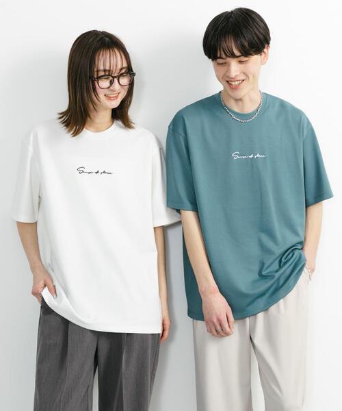 SENSE OF PLACE by URBAN RESEARCH(センスオブプレイスバイアーバンリサーチ)の「『ユニセックス』シシュウポンチショートスリーブTシャツ(Tシャツ/カットソー・メンズ・ネイビー/ライトベージュ/ホワイト/ホワイト系その他/グリーン/ブラック/チャコールグレー・LARGE/MEDIUM)」の10枚目の写真