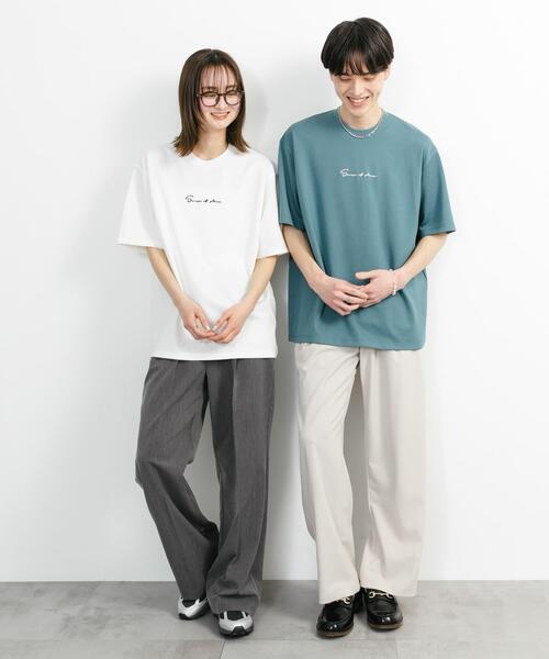 SENSE OF PLACE by URBAN RESEARCH(センスオブプレイスバイアーバンリサーチ)の「『ユニセックス』シシュウポンチショートスリーブTシャツ(Tシャツ/カットソー・メンズ・ネイビー/ライトベージュ/ホワイト/ホワイト系その他/グリーン/ブラック/チャコールグレー・LARGE/MEDIUM)」の12枚目の写真