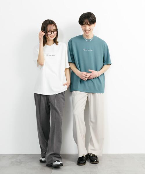 SENSE OF PLACE by URBAN RESEARCH(センスオブプレイスバイアーバンリサーチ)の「『ユニセックス』シシュウポンチショートスリーブTシャツ(Tシャツ/カットソー・メンズ・ネイビー/ライトベージュ/ホワイト/ホワイト系その他/グリーン/ブラック/チャコールグレー・LARGE/MEDIUM)」の14枚目の写真