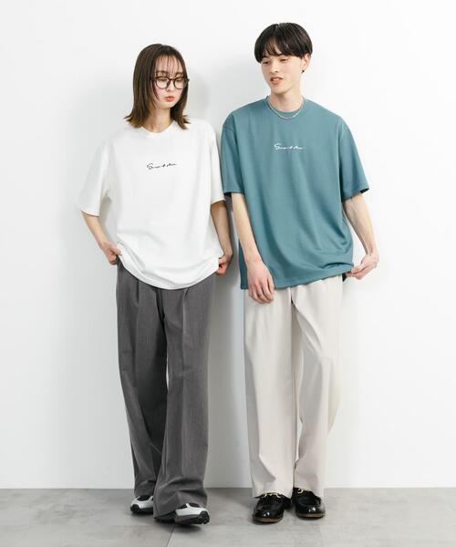 SENSE OF PLACE by URBAN RESEARCH(センスオブプレイスバイアーバンリサーチ)の「『ユニセックス』シシュウポンチショートスリーブTシャツ(Tシャツ/カットソー・メンズ・ネイビー/ライトベージュ/ホワイト/ホワイト系その他/グリーン/ブラック/チャコールグレー・LARGE/MEDIUM)」の15枚目の写真